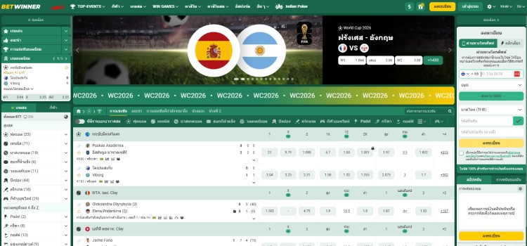 Betwinner ทบทวน